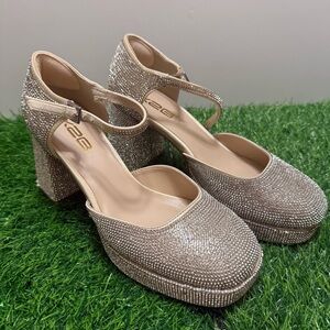 RHINESTONE PLATFORM SHOES